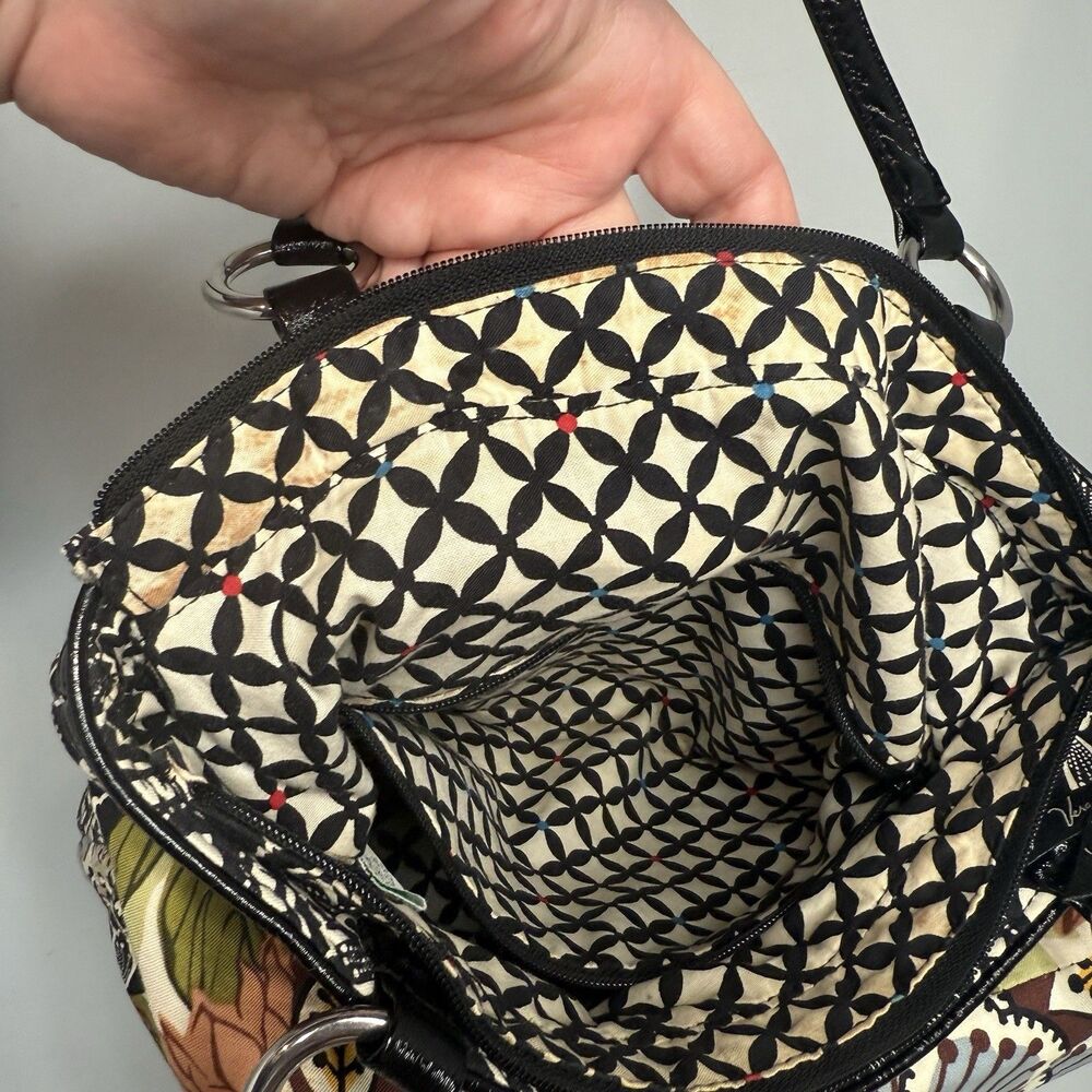 Vera Bradley Medley Patchwork Floral Shoulder Bag Tote 13x13x4.5 GUC - Picture 12 of 16